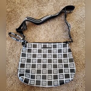 Steve Madden Black & White Logo Crossbody Bag